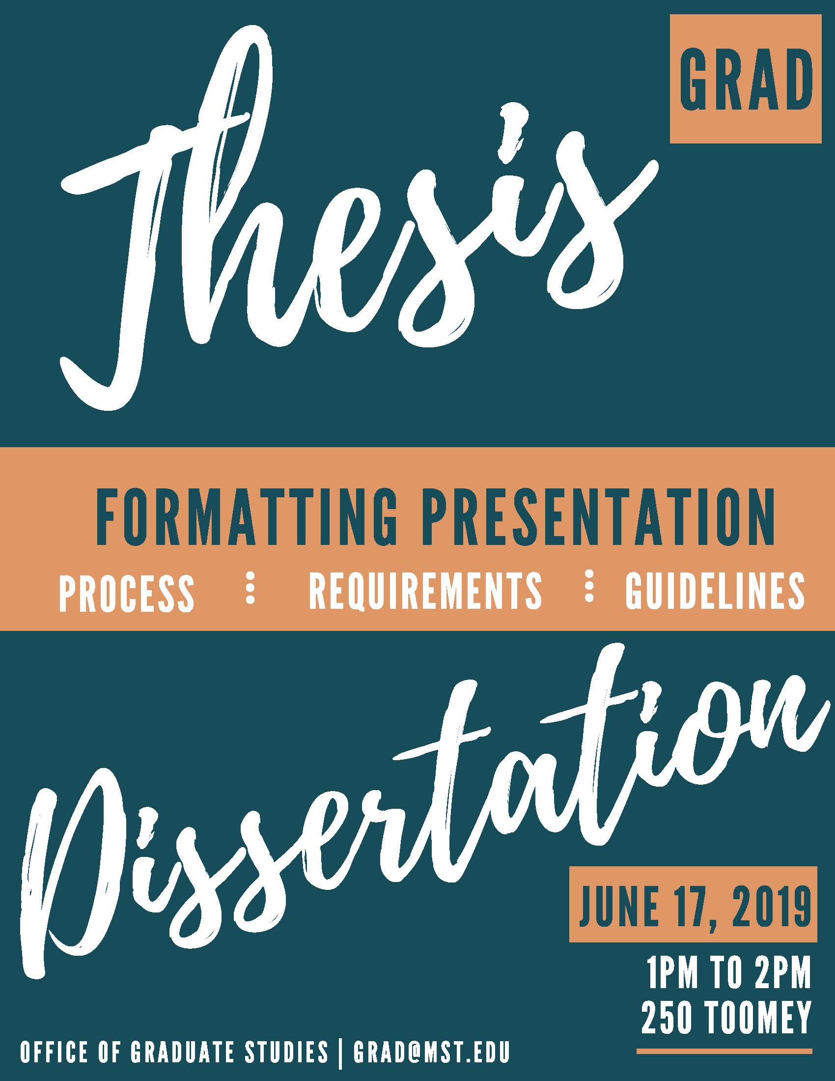 Missouri S T Econnection Grad Thesis And Dissertation Formatting