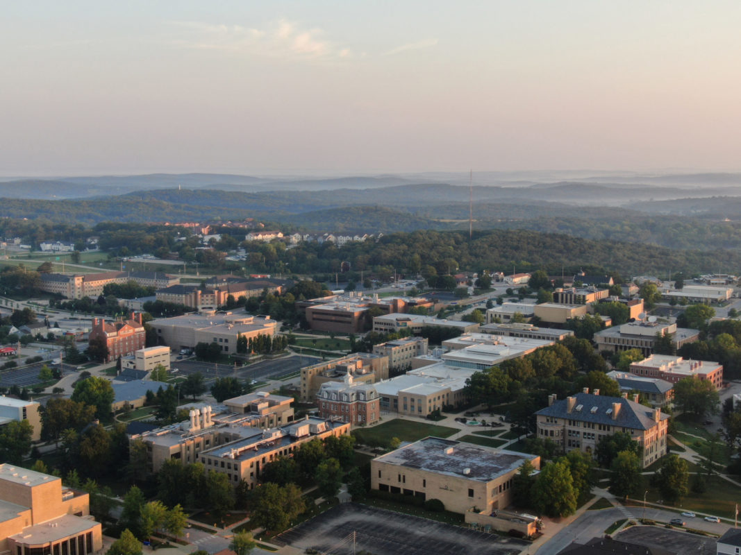 Aerial image of campus