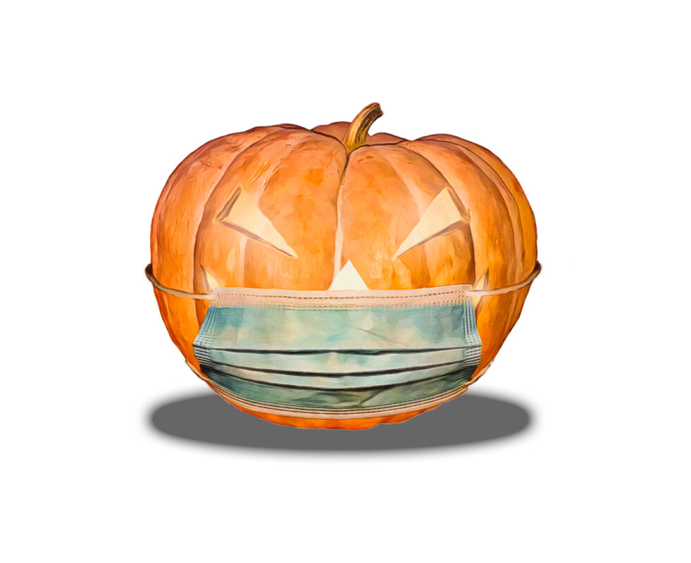 Pumpkin with mask