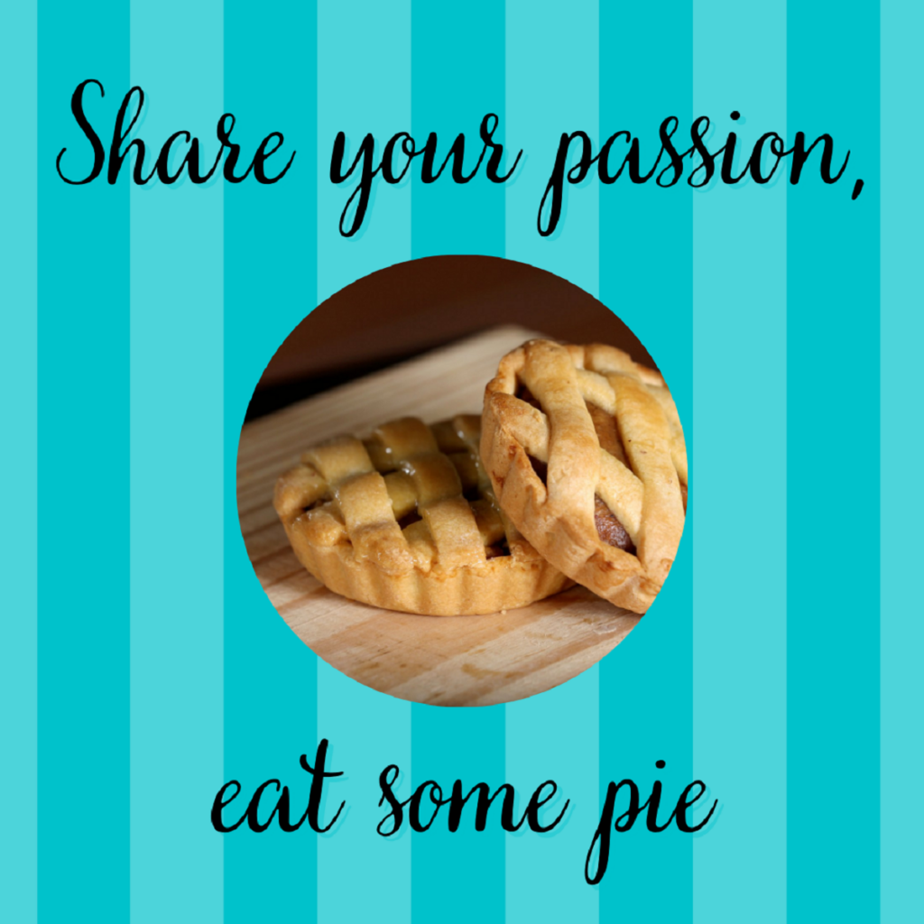 Graphic with text and an image of pie