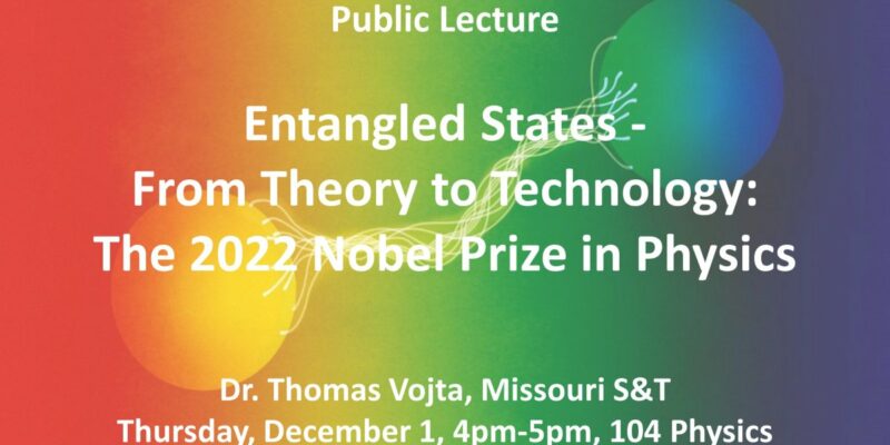 Learn about entangled quantum states at the 2022 Nobel Prize in Physics lecture today