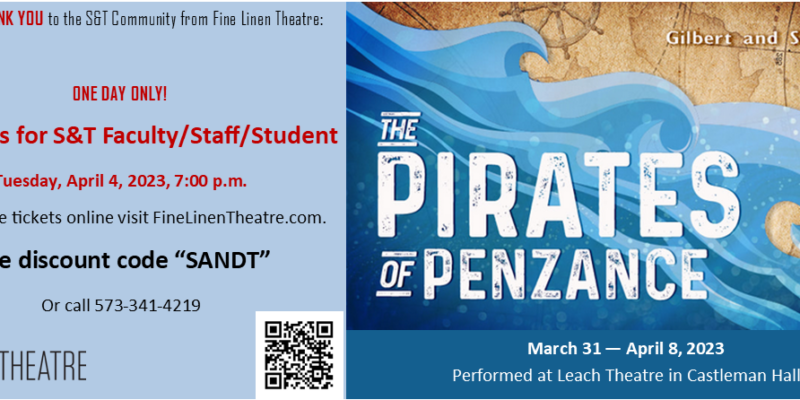 Discounted Pirates of Penzance Today Only