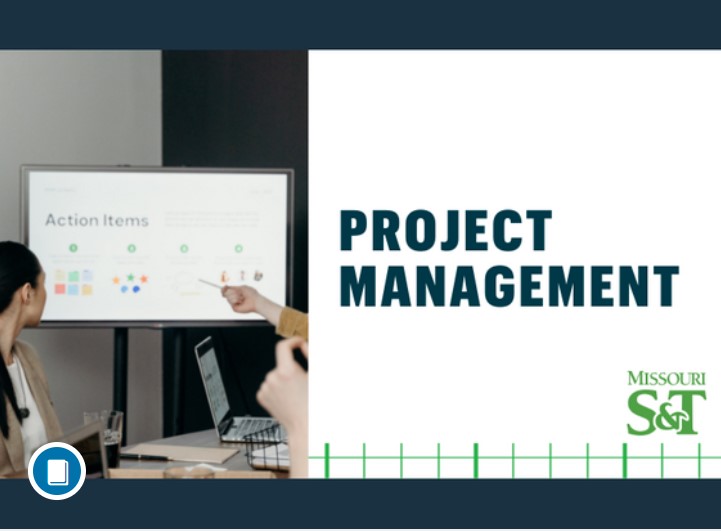 Informational graphic with the words Project Management
