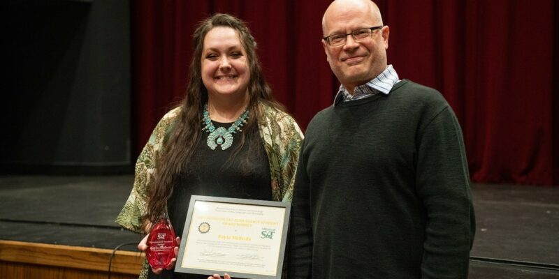 Renaissance Student Award goes to Kayla McBride