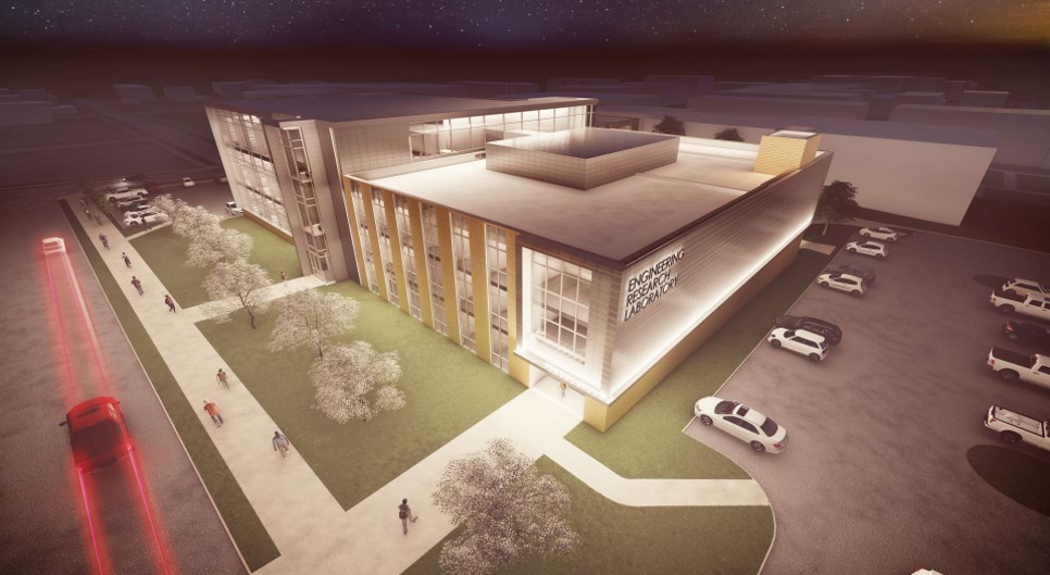 A rendering of the Engineering Research Laboratory
