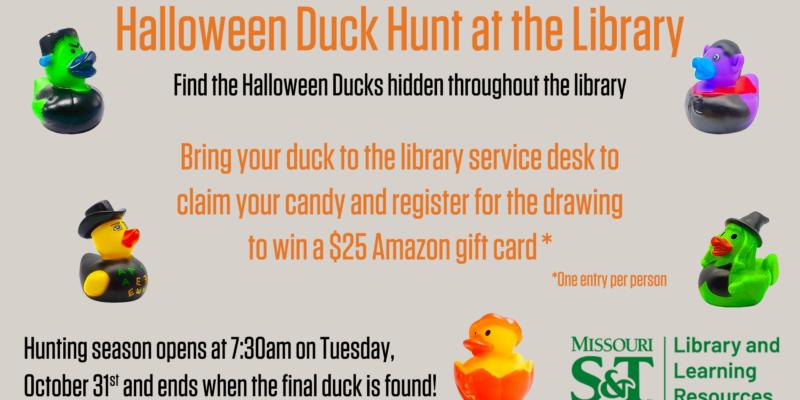 Halloween Duck Hunt in the library