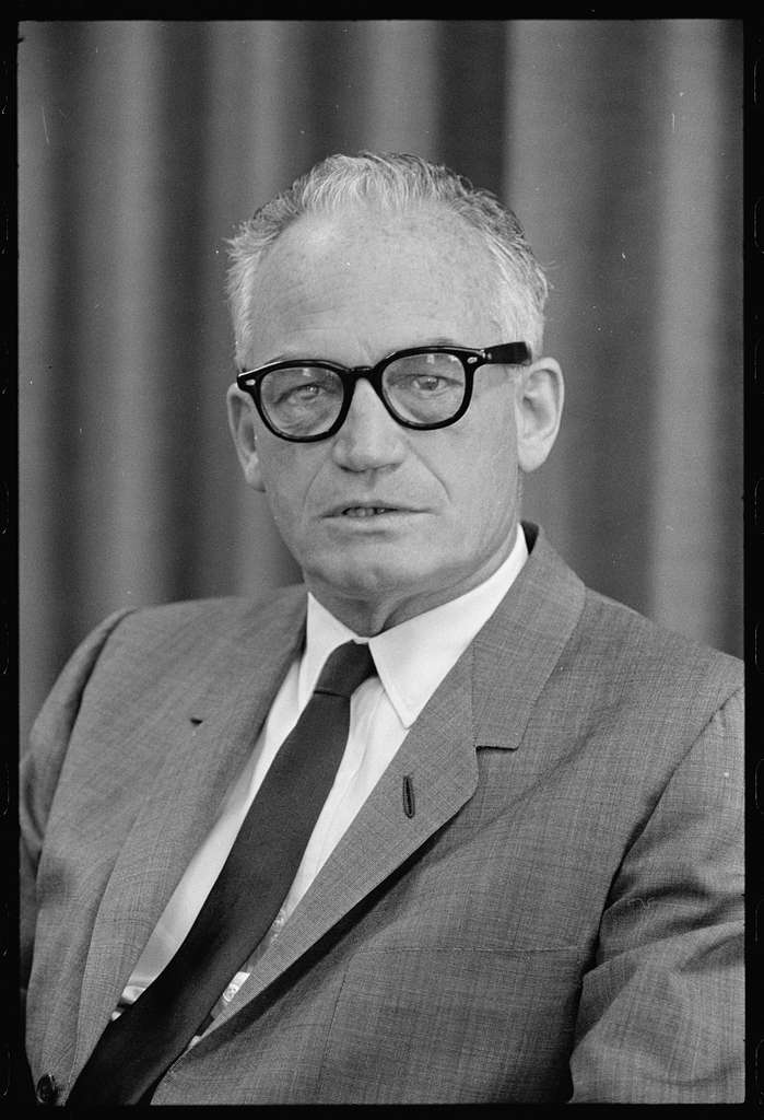 Sen. Barry Goldwater. Photo Credit: https://picryl.com/media/interview-berry-ie-barry-goldwater-mst & Library of Congress.