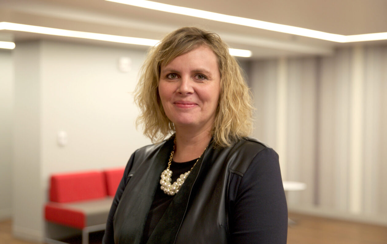 An environmental portrait of Katharine Keune.