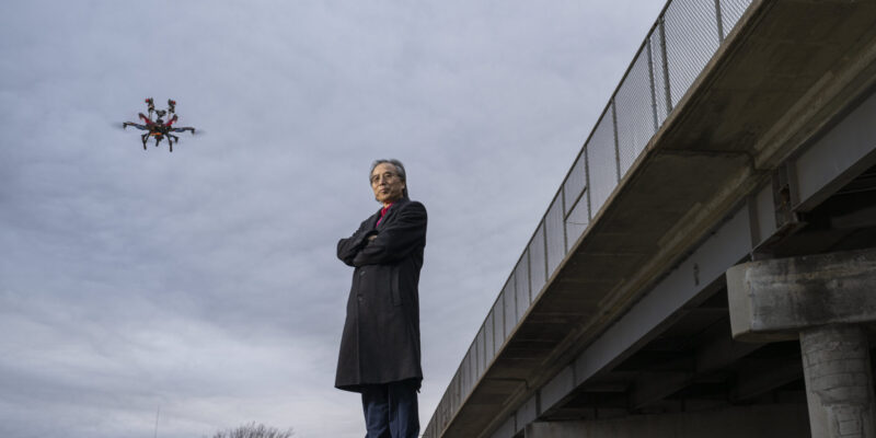 Chen’s robotic bridge inspection system earns ASCE’s 2025 Pankow Award 