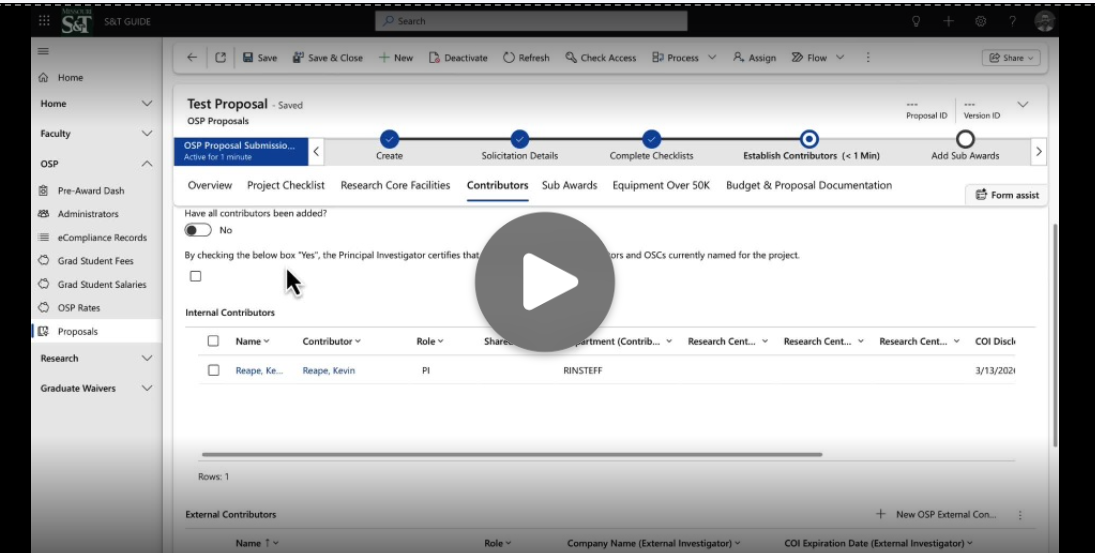 A screen shot of the application with a play button in the middle of the screen, indicating it is a video.