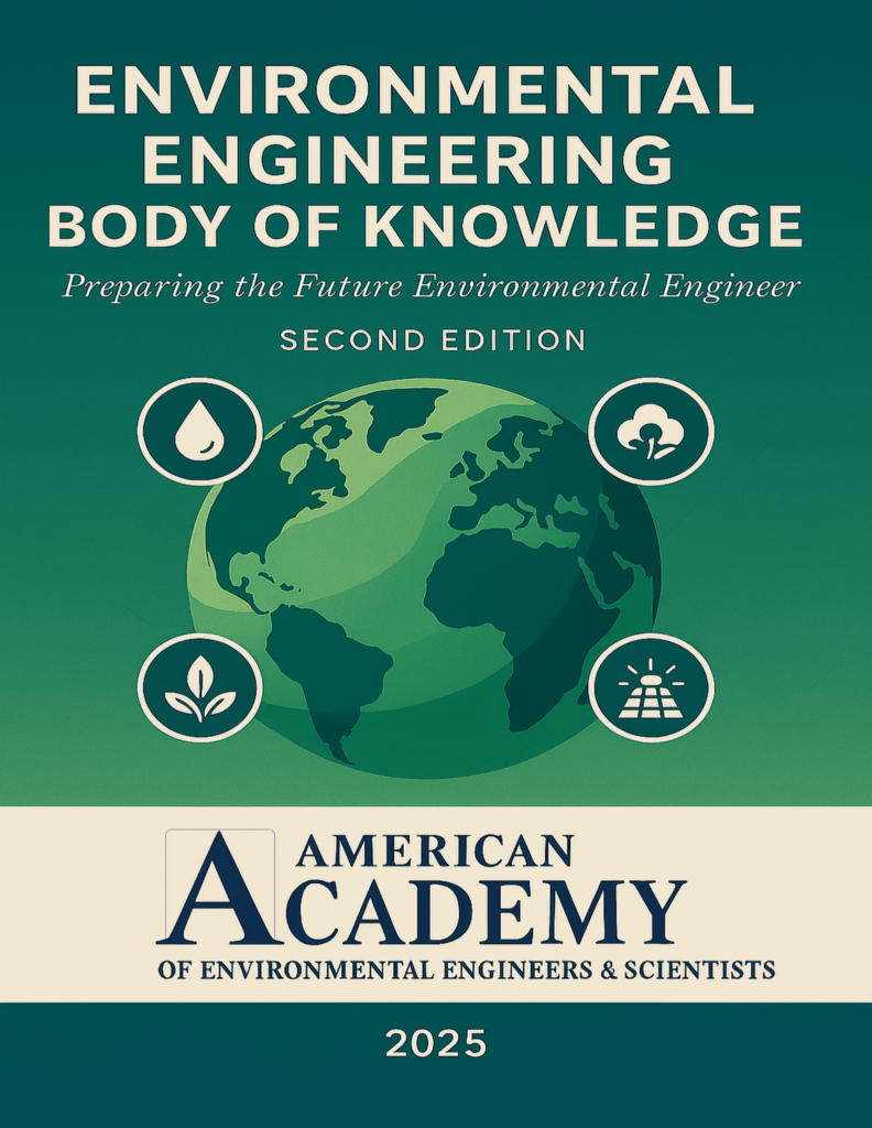 The cover of the book Environmental Engineering Body of Knowledge.