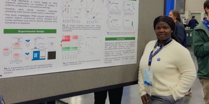 Chemistry Ph.D. student presents research in Portland