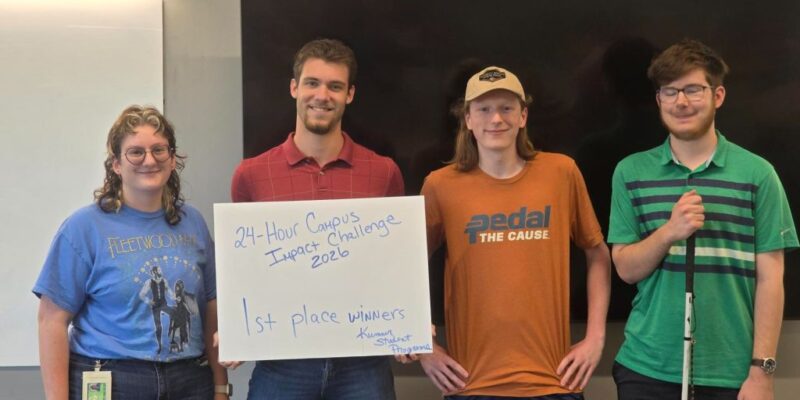 Student team wins Campus Impact Challenge with GoldMine concept